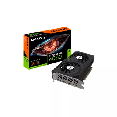 Gigabyte GeForce RTX 4060 WINDFORCE OC 8G   Tarjeta grafica   GeForce RTX 4060   8 GB GDDR6   PCIe 4 0   2 x HDMI  2 x DisplayPort