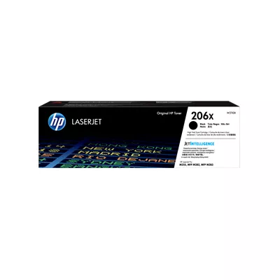 HP 206X   Alto rendimiento   negro   original   LaserJet   cartucho de toner  W2110X    para Color LaserJet Pro M255dw  M255nw  MFP M282nw  MFP M283cdw  MFP M283fdn  MFP M283fdw