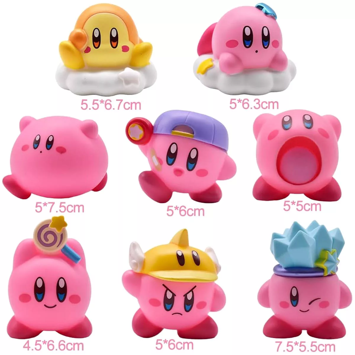 Kirbys Set 8 Piezas PVC Precio Por Unidad