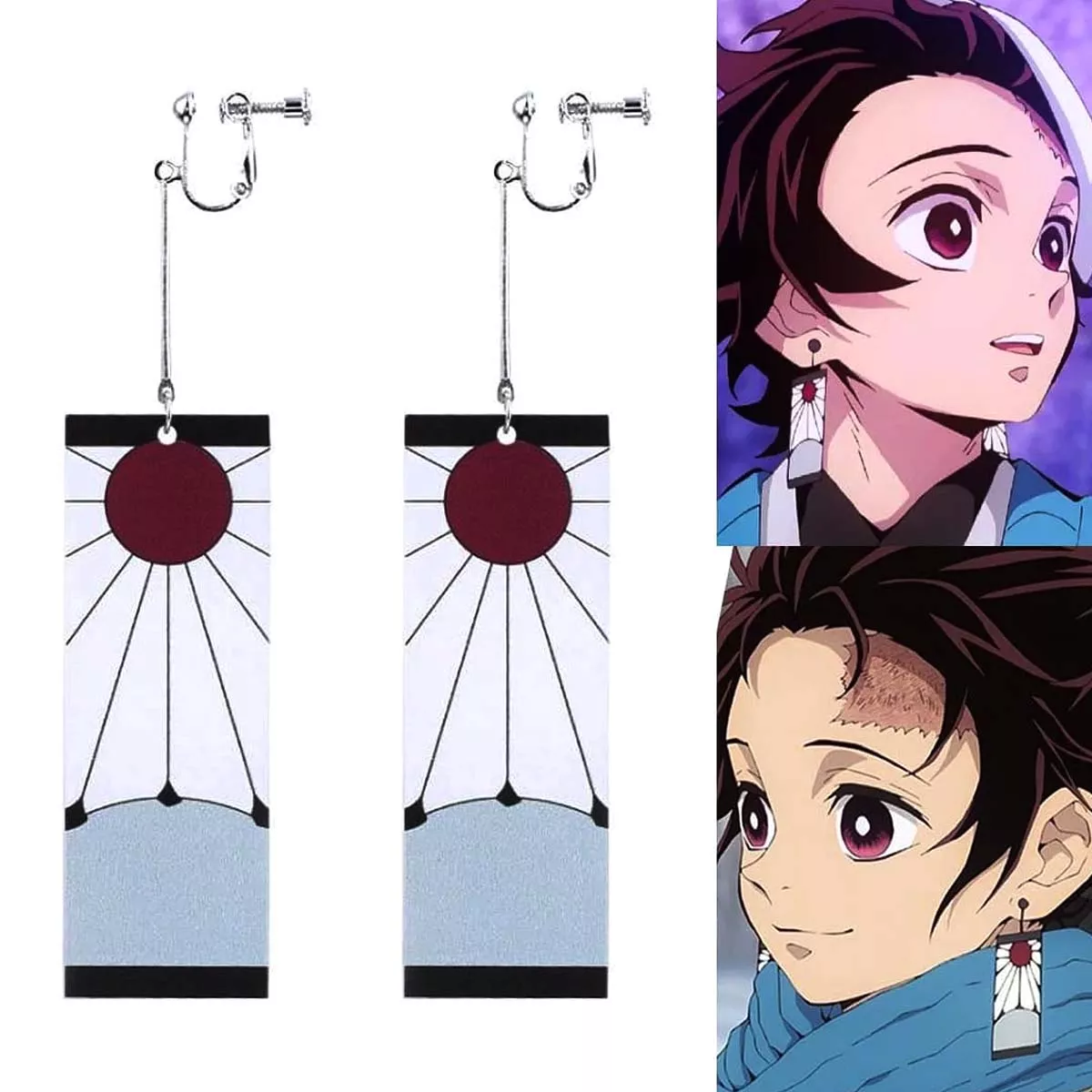 Demon Slayer Aretes Tanjiro Kamado