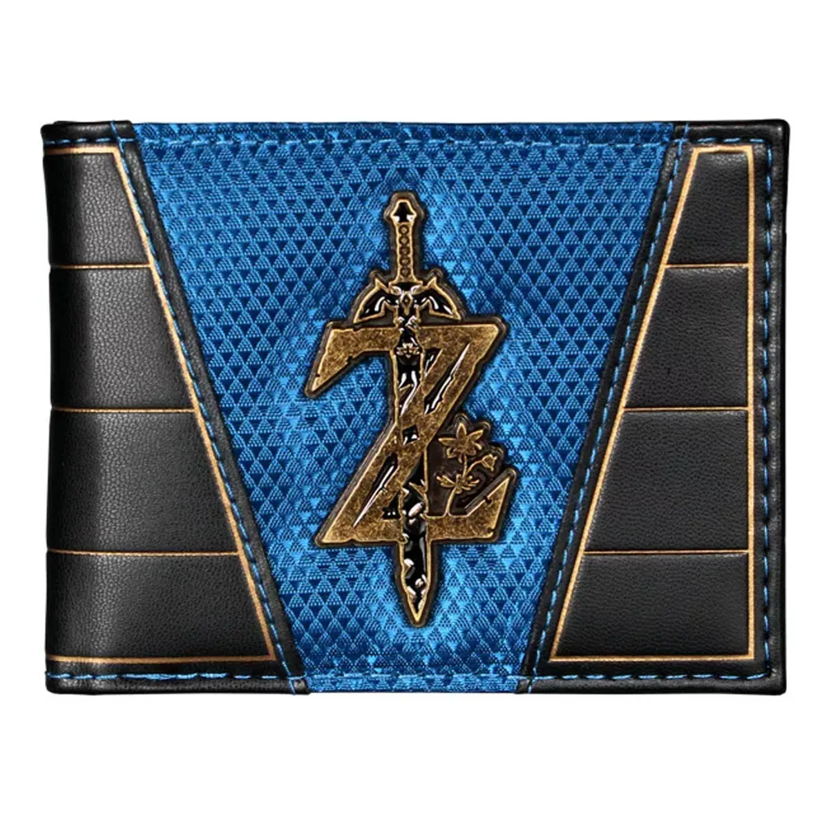 Zelda Billetera 7 Servicios Azul Logo Metálico