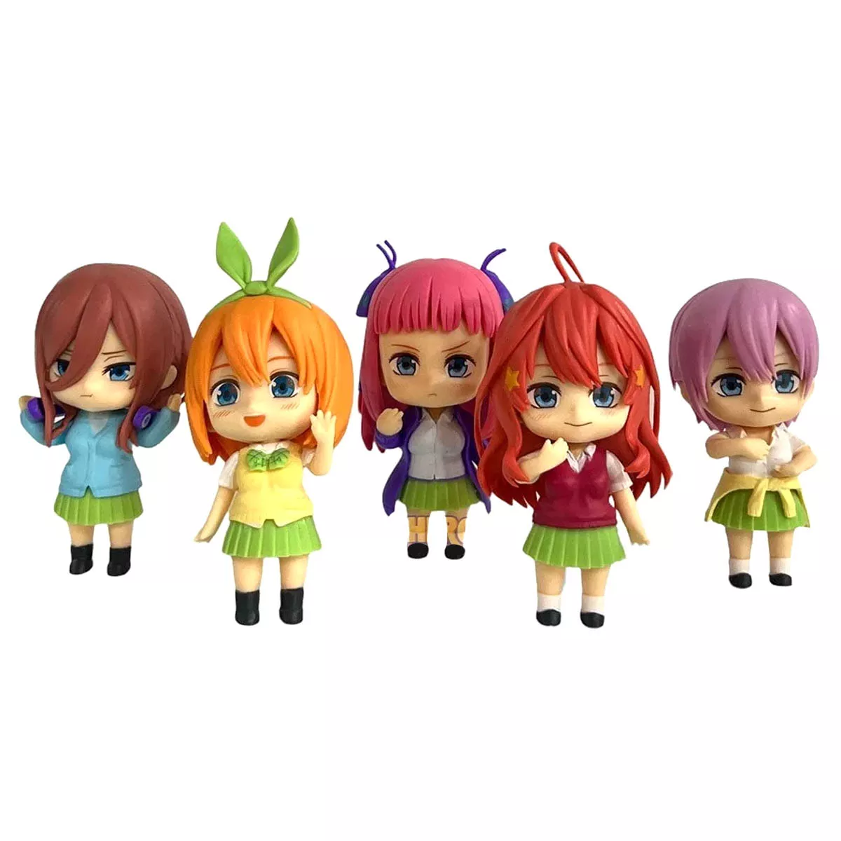 Quintillizas Chibi Set 5 Figuras 10cm PVC