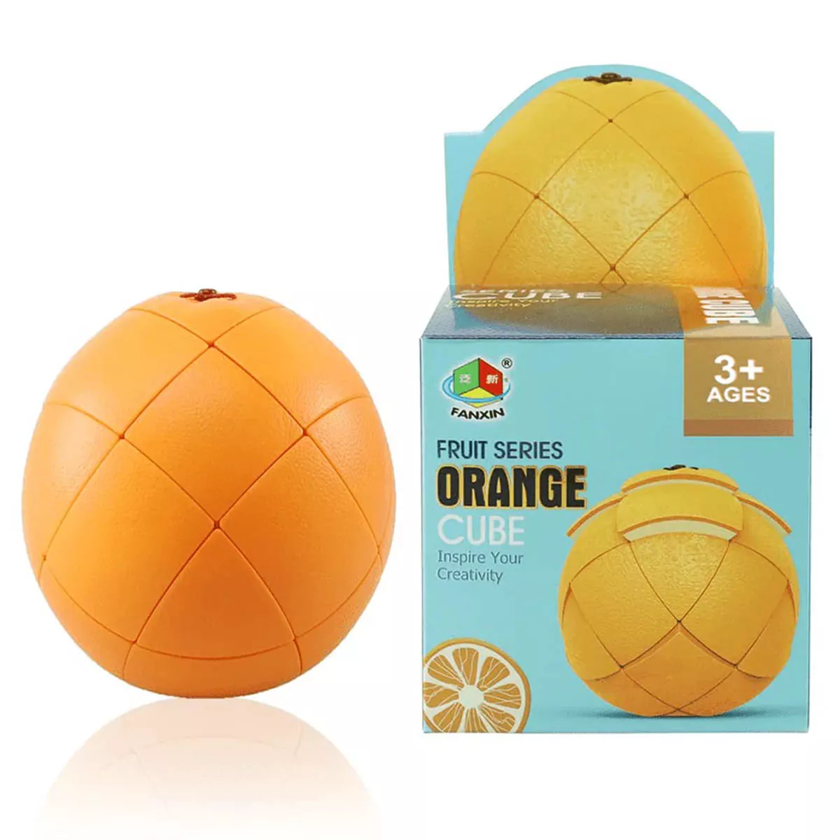 Cubo mágico FanXin frutas Manzana, Limón, Naranja, Durazno 3x3