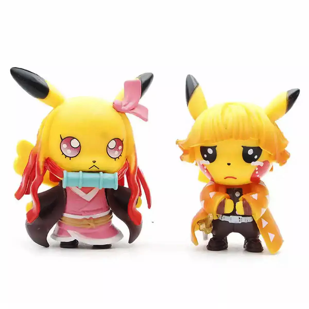 Pokemon Pi-Kachu x Demon Slayer Figuras Set  4 Pz Precio x Unidad