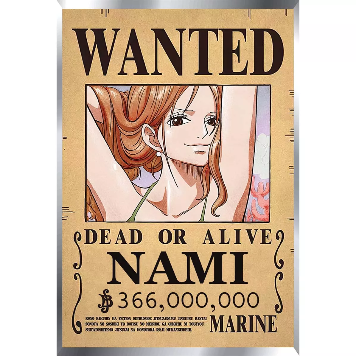 One Piece Recompensas M2 Posters Metalizados 48 x 33cm