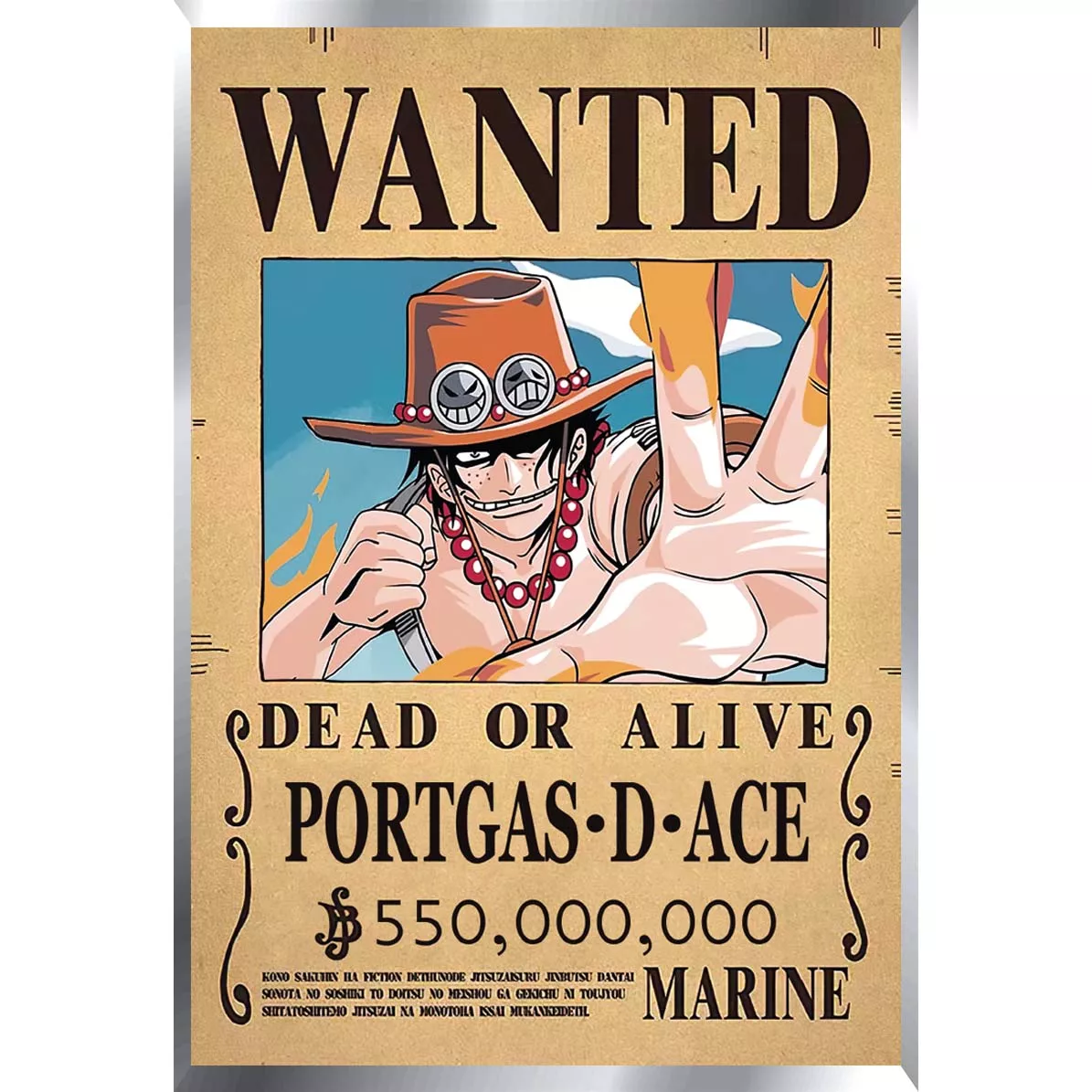 One Piece Recompensas M2 Posters Metalizados 48 x 33cm