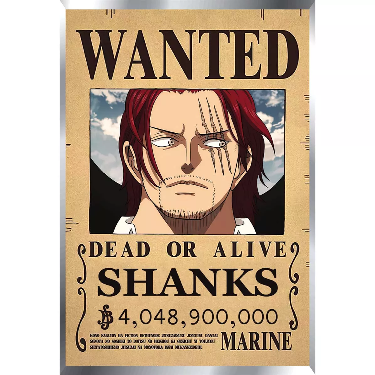 One Piece Recompensas M2 Posters Metalizados 48 x 33cm