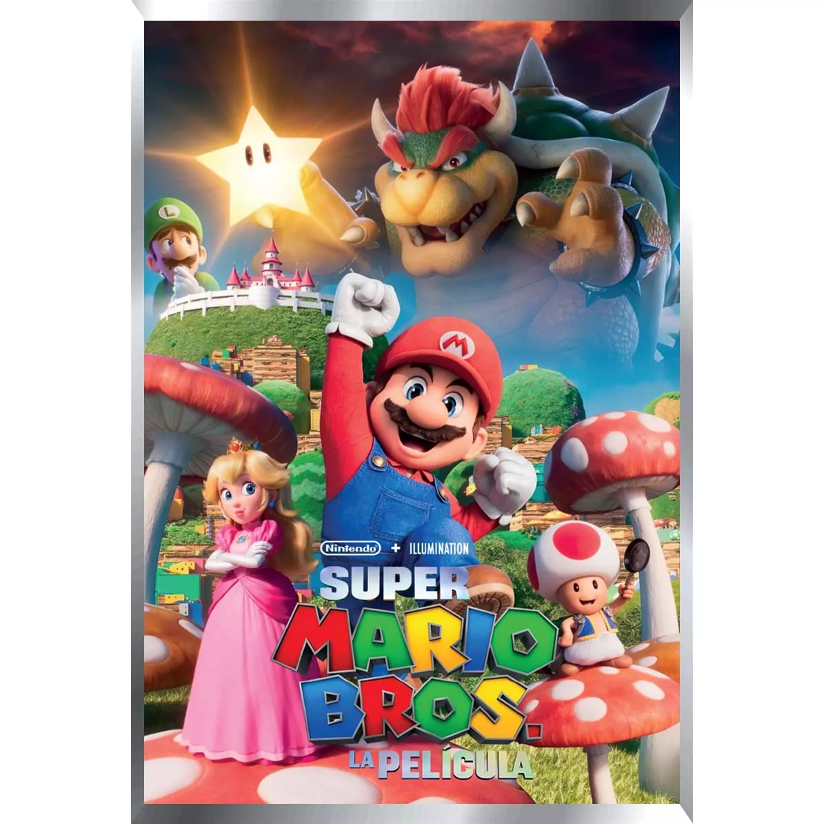 Mario Bross M1 Posters Metalizados 48 x 33cm