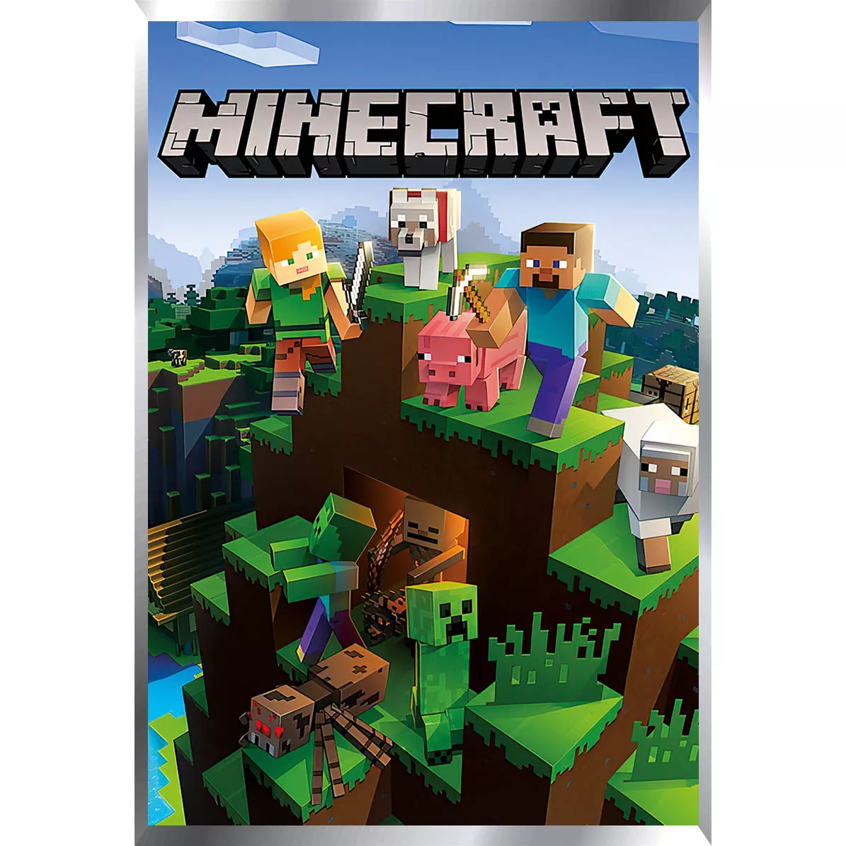 Minecraft Posters Metalizados 48 x 33cm