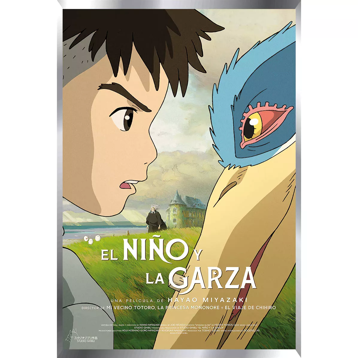 El Niño y la Garza Posters Metalizados 48 x 33cm