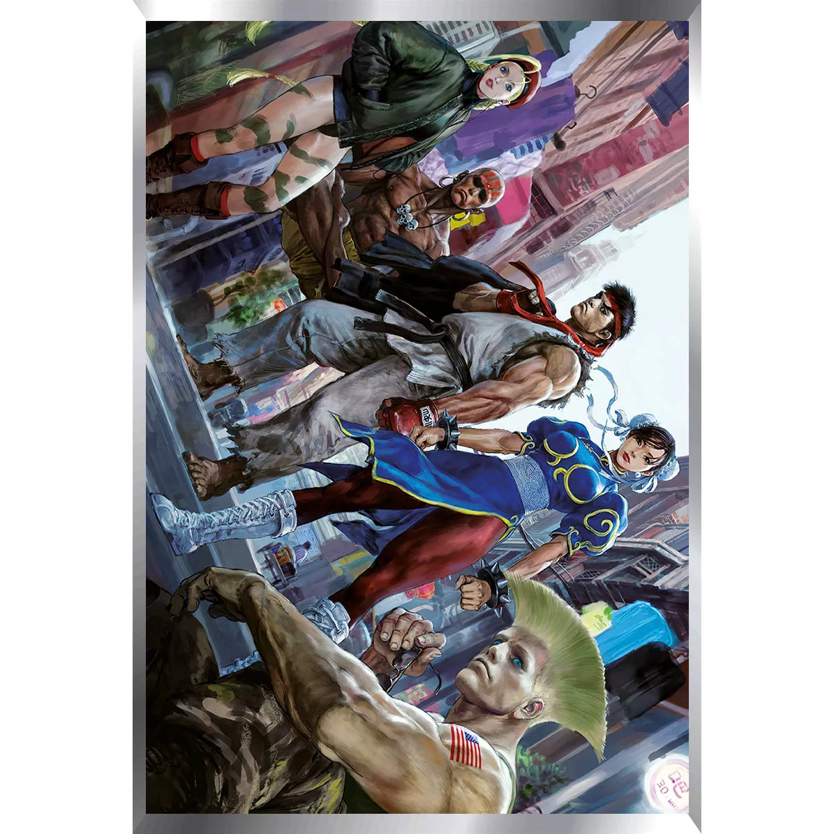 Street Fighter Posters Metalizados 48 x 33cm