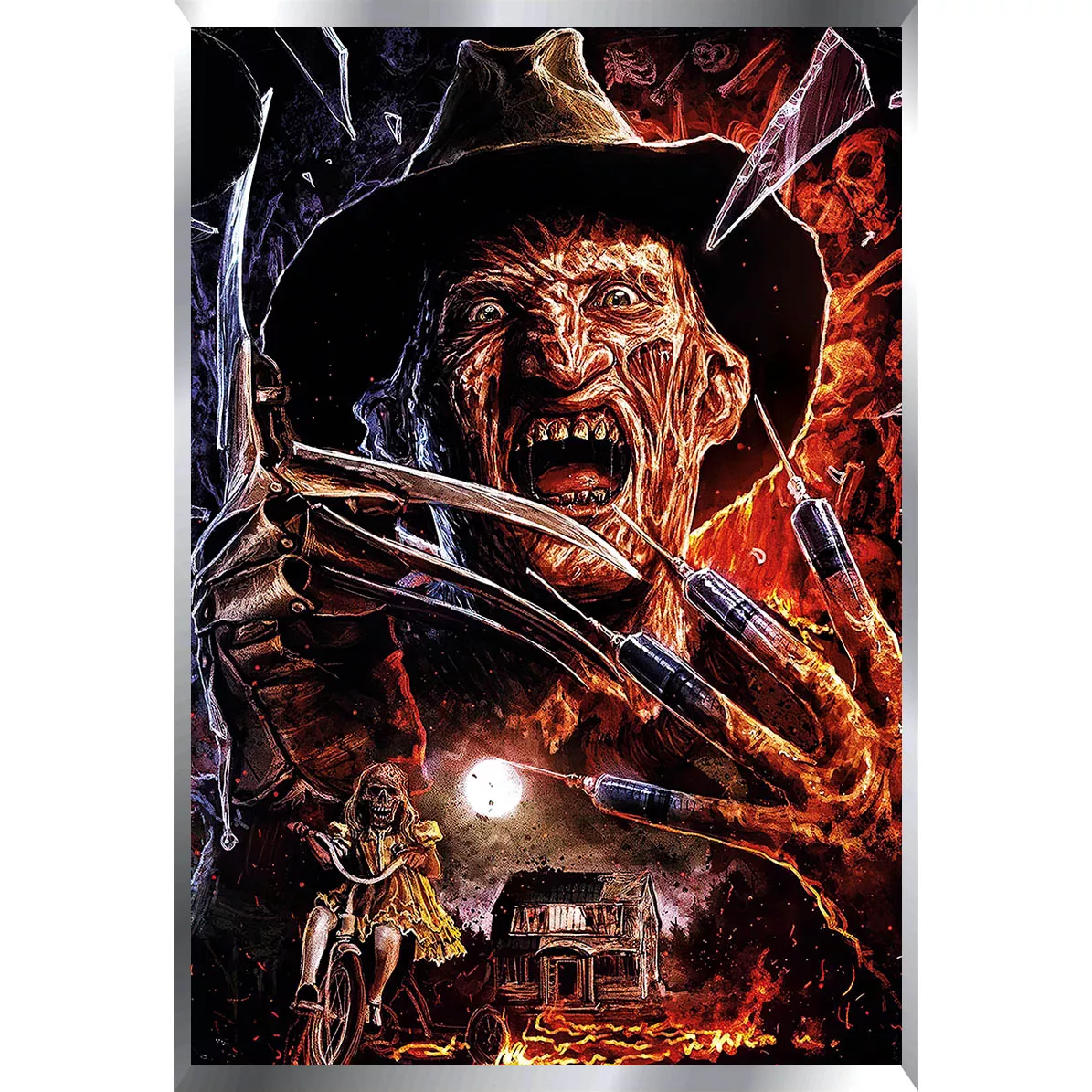 Jason Chucky Freddy Krueger Saw Myers Posters Metalizados 48x33cm