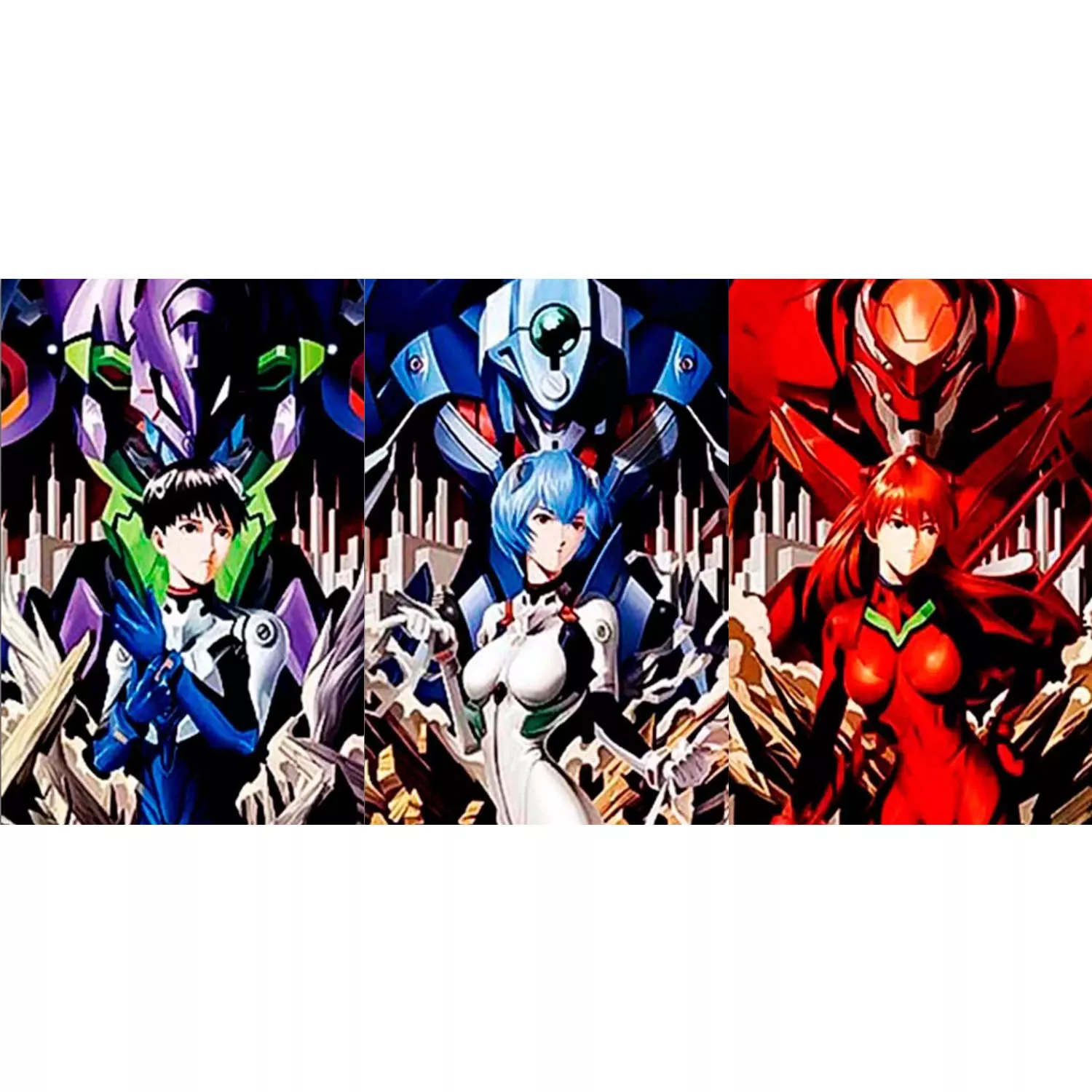 Neon Genesis Evangelion Poster Lenticular 3D Tamaño 29.5 x 39.5