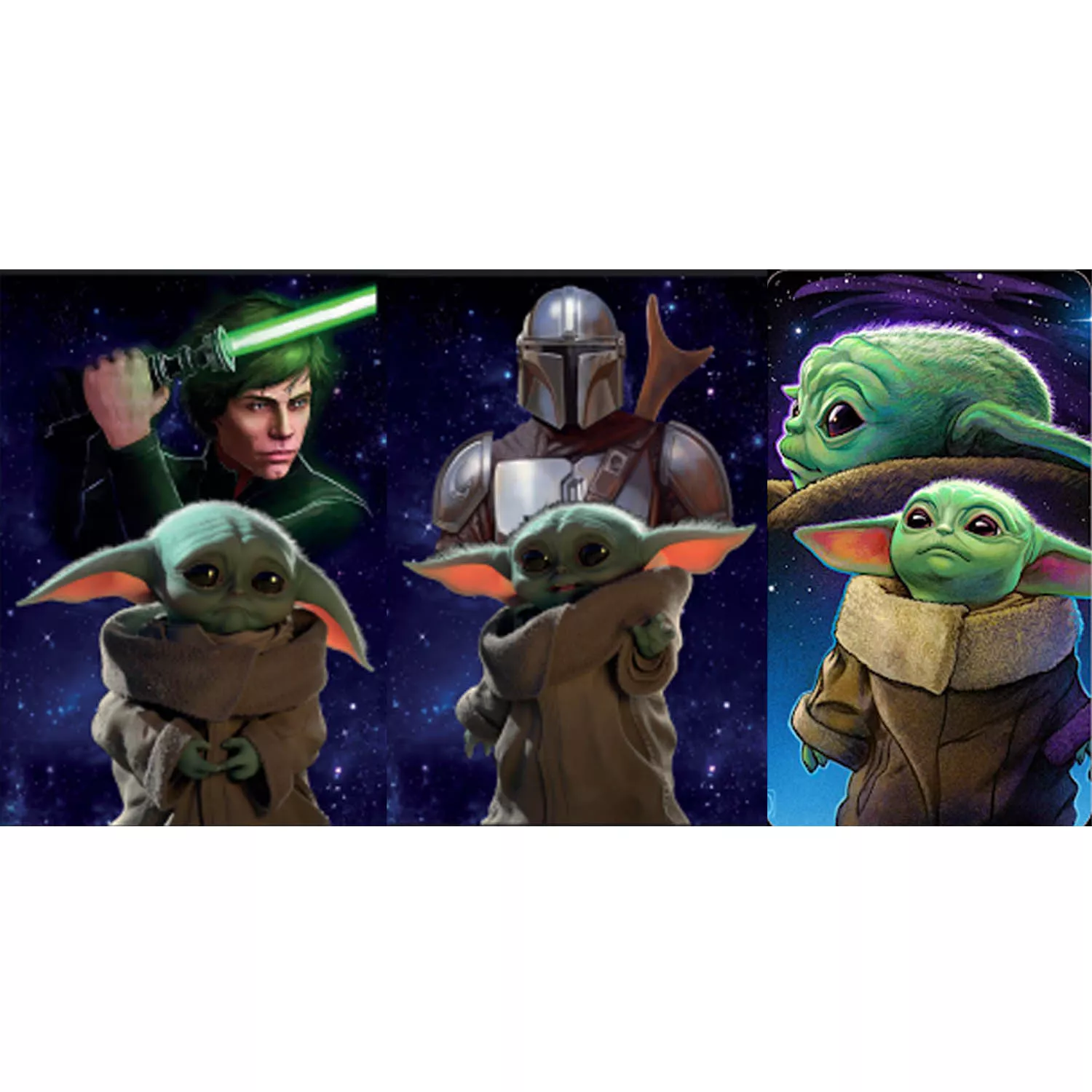 Star Wars Baby Yoda Poster Lenticular 3D Tamaño 29.5 x 39.5