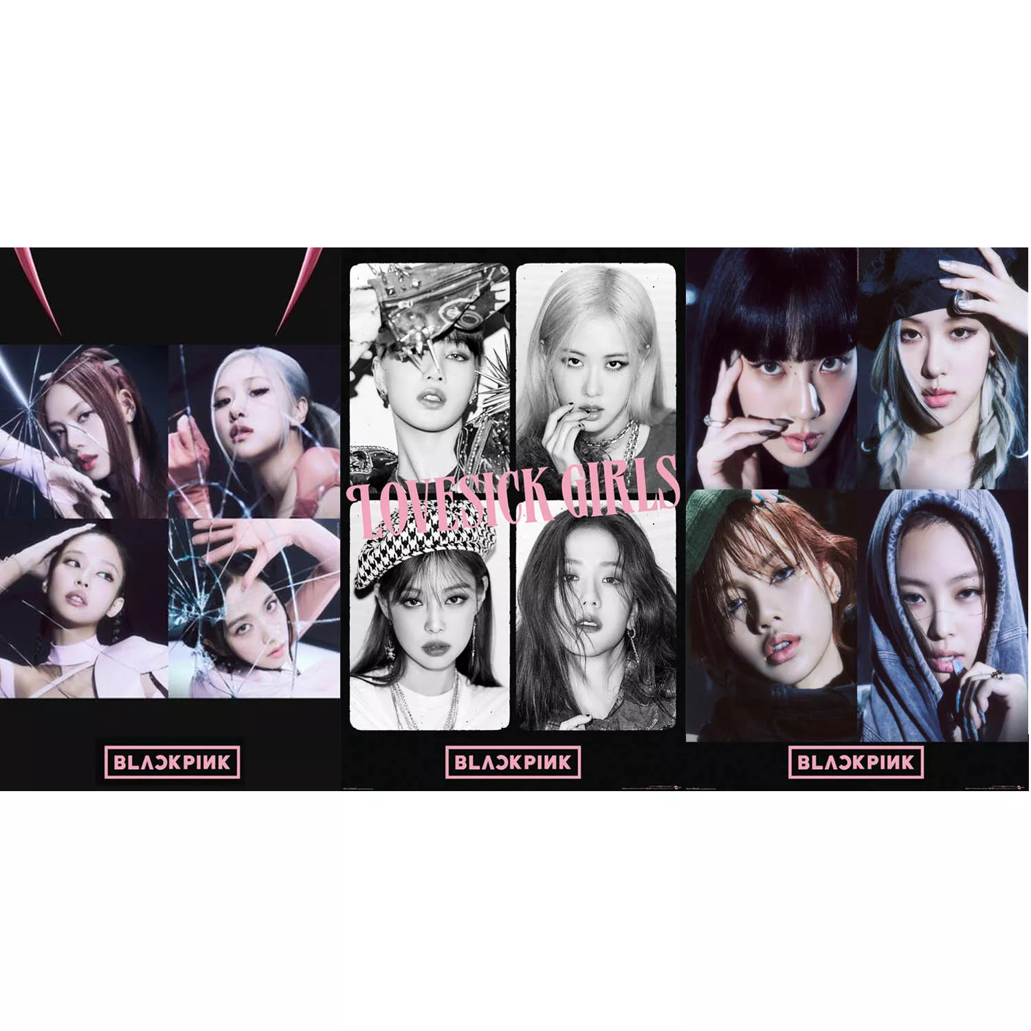 Black Pink Poster Lenticular 3D Tamaño 29.5 x 39.5