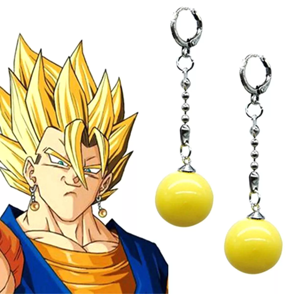 Dragon Ball Super Aretes Potara 2 cm Aleación de Zinc