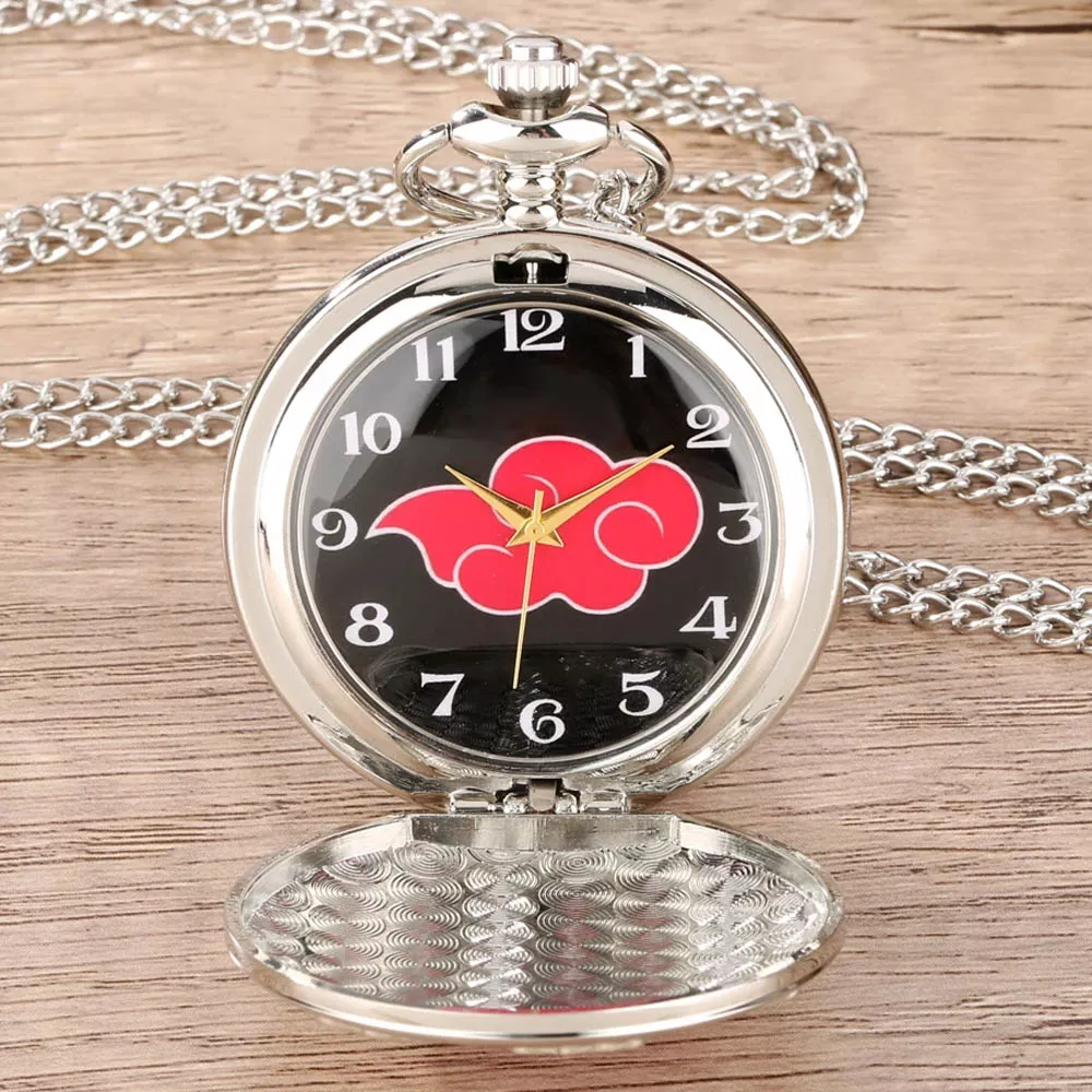 Naruto Akatsuki Reloj de Bolsillo Vintage Collar