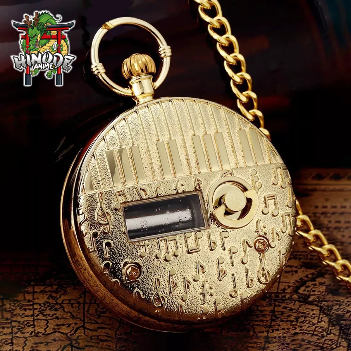 Harry Potter Reloj de Bolsillo Con Caja Musical A Cuerda Verde M1
