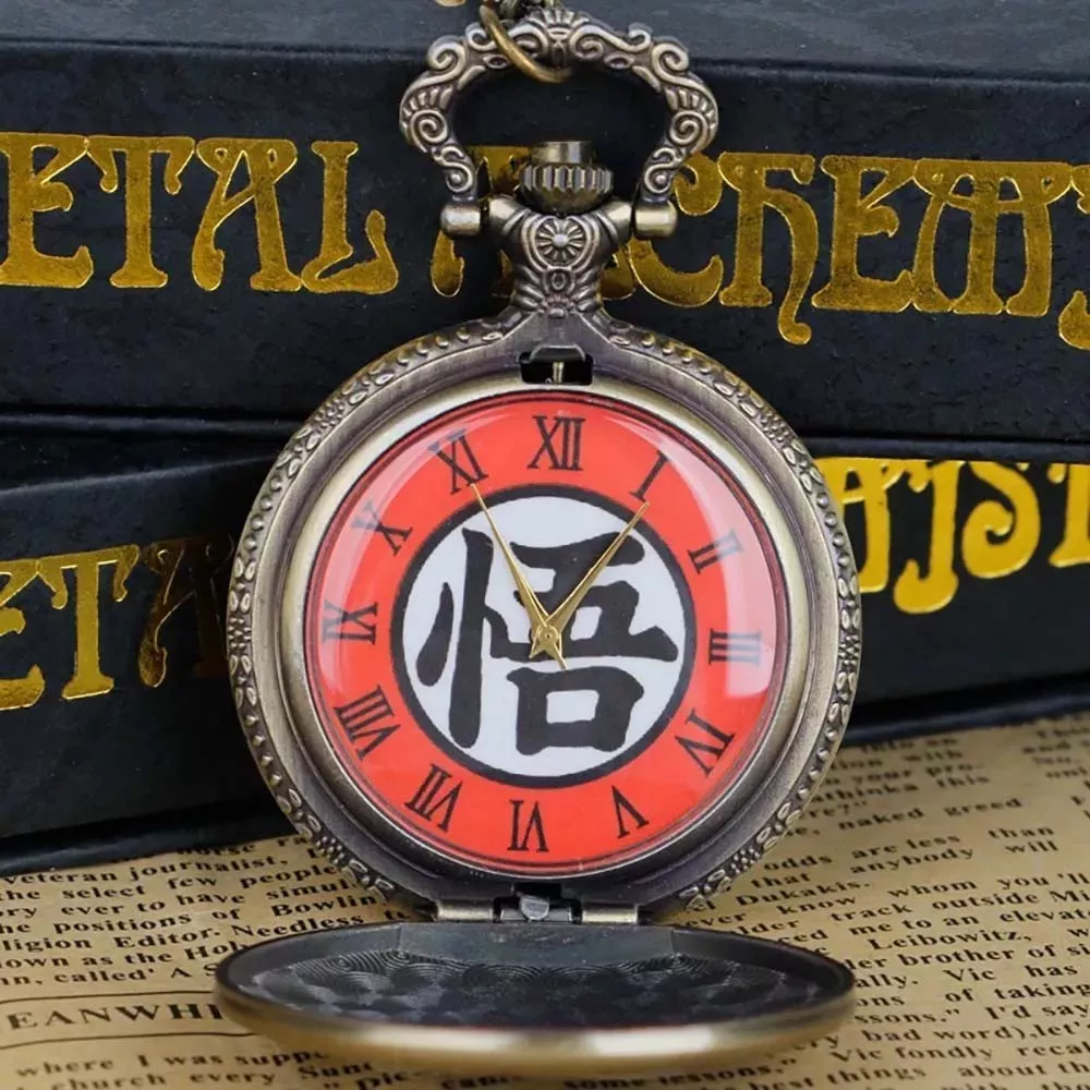 Dragon Ball Kanji GO Reloj de Bolsillo Vintage Collar