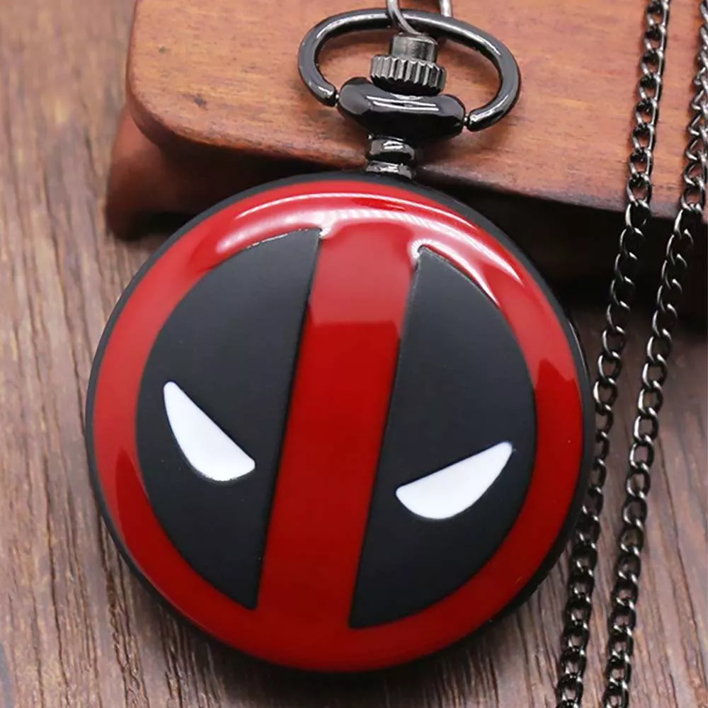 Marvel Deadpool Mascara Reloj de Bolsillo Vintage Collar