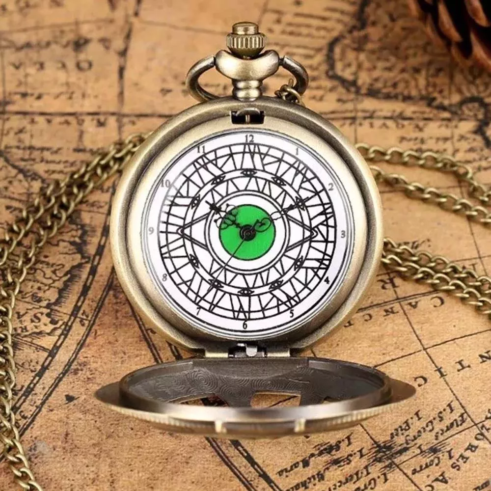 Marvel Dr. Strange Ojo de Agamatto Reloj de Bolsillo Vintage Collar