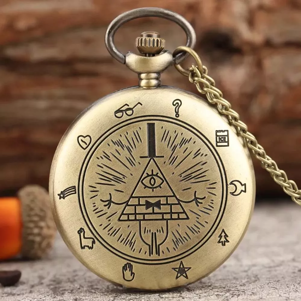 Gravity Falls Bill Reloj de Bolsillo Vintage Collar