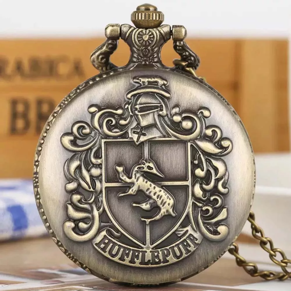 Harry Potter Hufflepuff Reloj de Bolsillo Vintage Collar