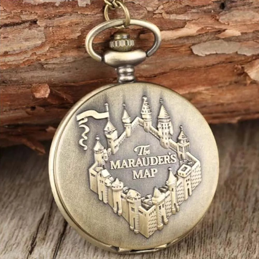 Harry Potter Mapa Reloj de Bolsillo Vintage Collar