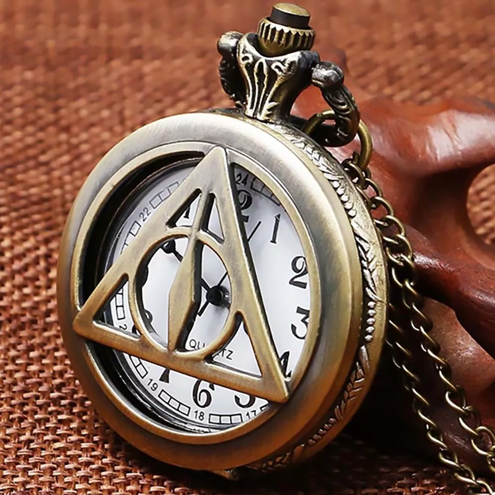 Harry Potter Reliquias De La Muerte Reloj de Bolsillo Vintage Collar