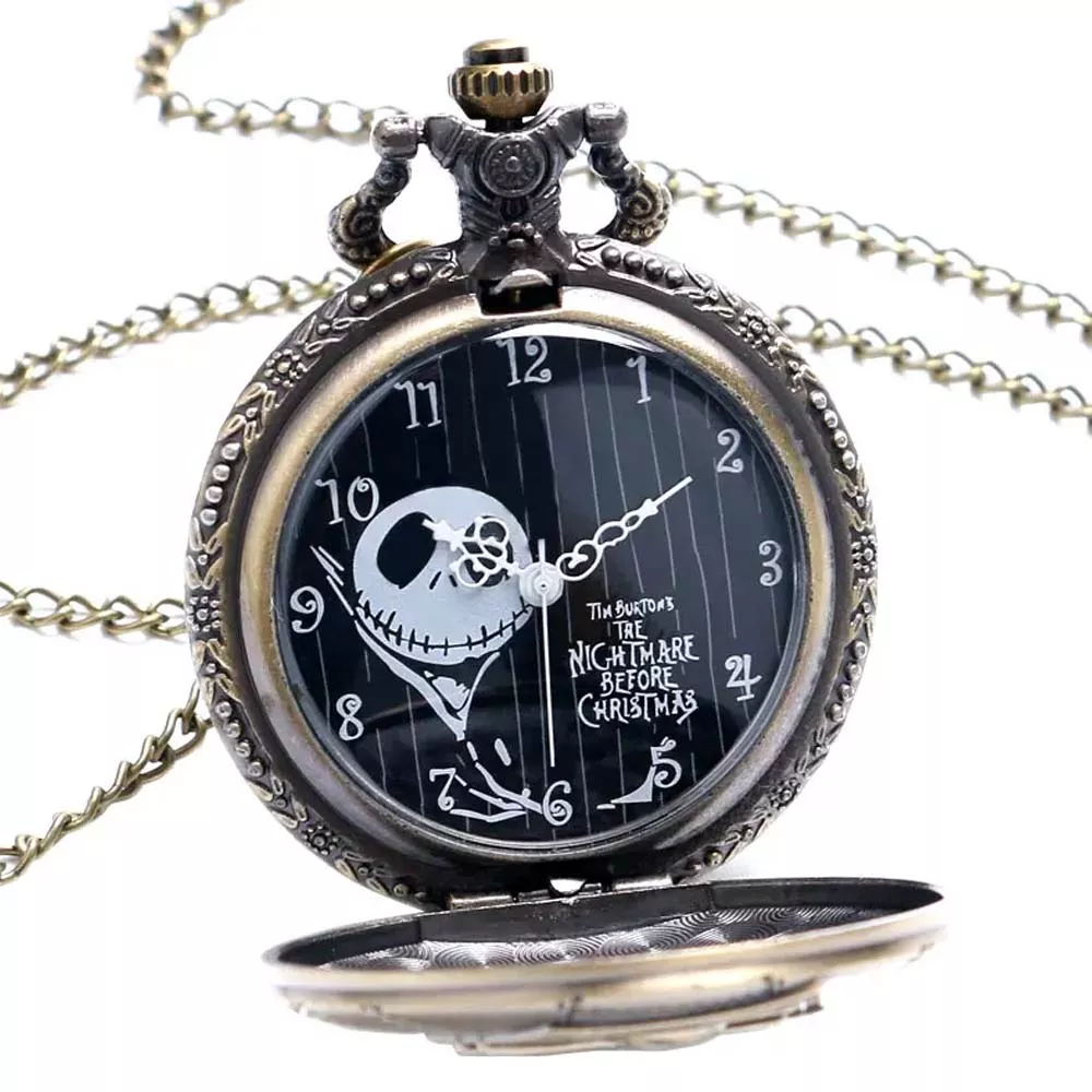 Jack Skellington Reloj de Bolsillo Vintage Collar