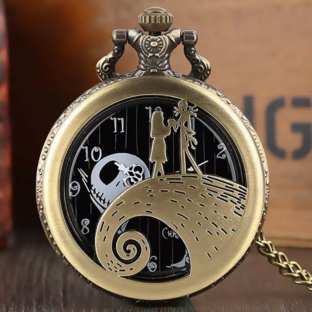 Jack y Sally Reloj de Bolsillo Vintage Collar