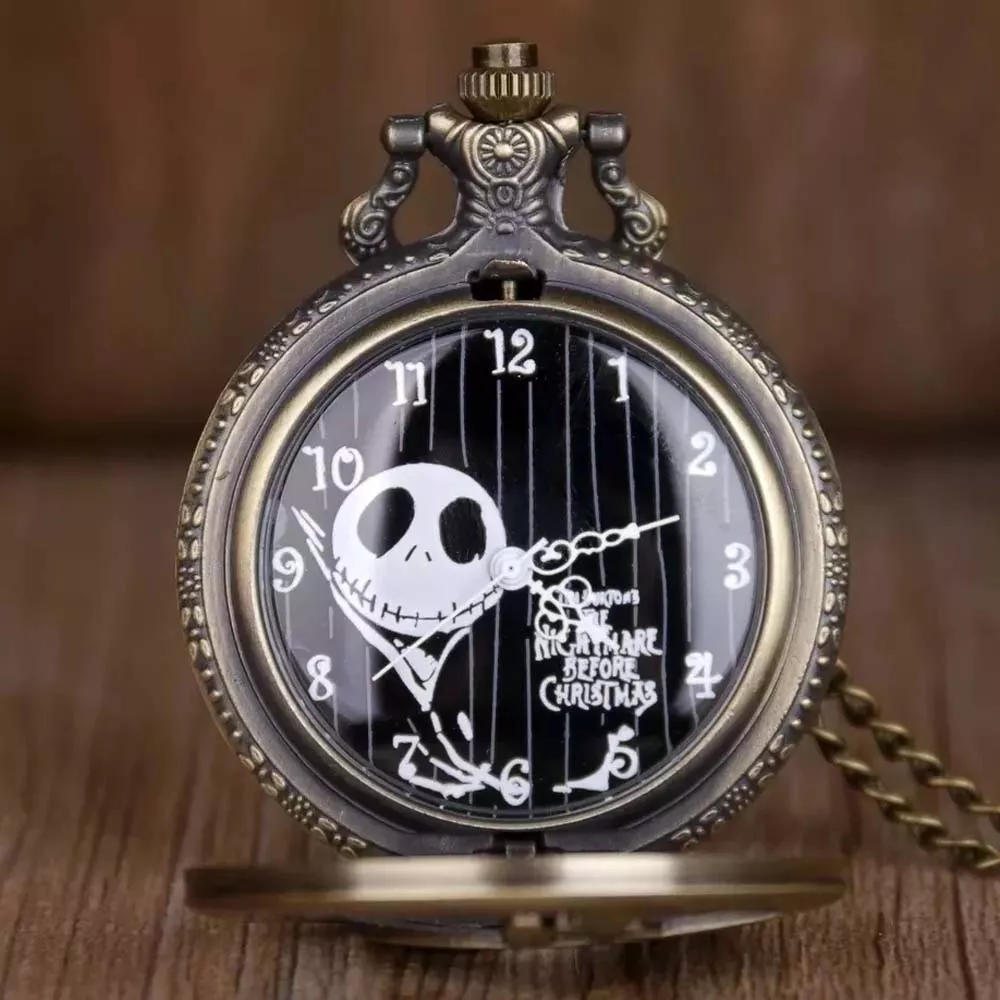 Jack y Sally Reloj de Bolsillo Vintage Collar