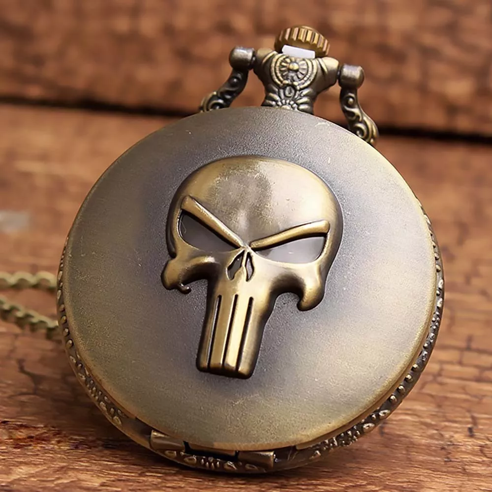 Marvel Punisher Reloj de Bolsillo Vintage Collar