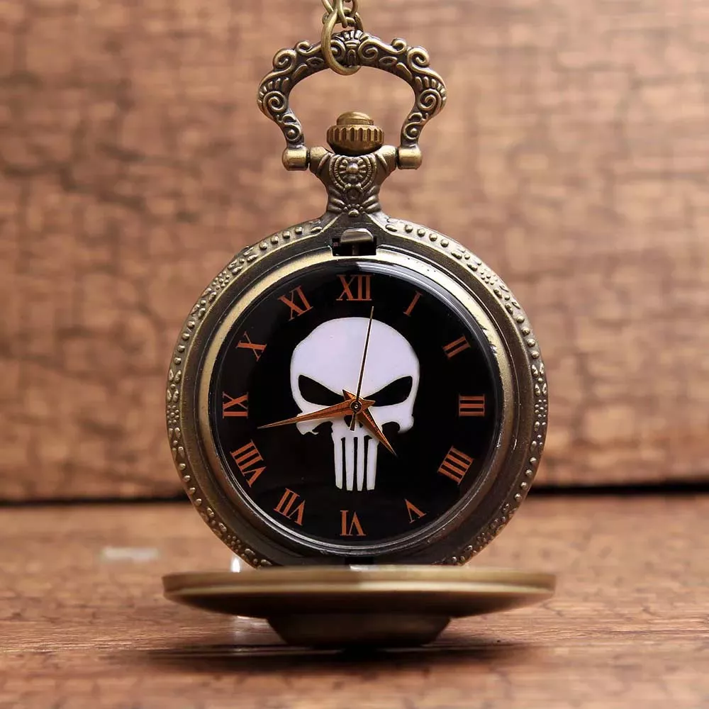 Marvel Punisher Reloj de Bolsillo Vintage Collar