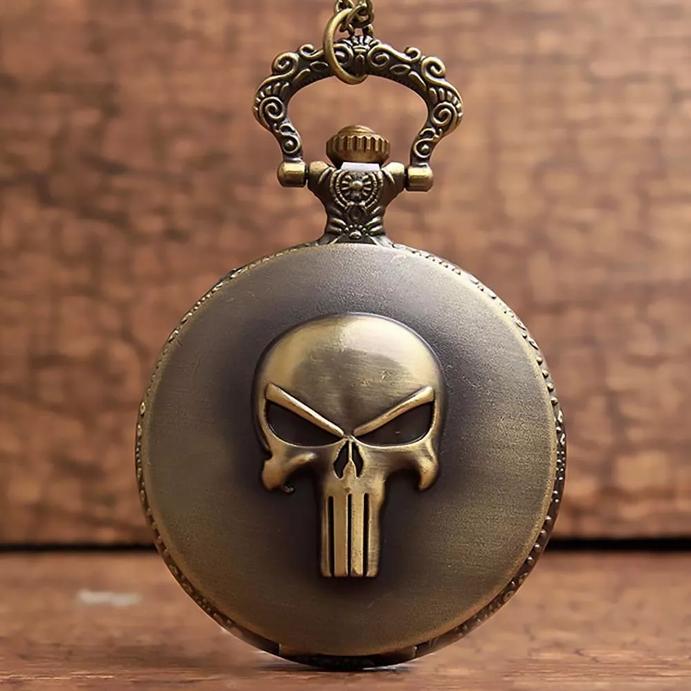 Marvel Punisher Reloj de Bolsillo Vintage Collar