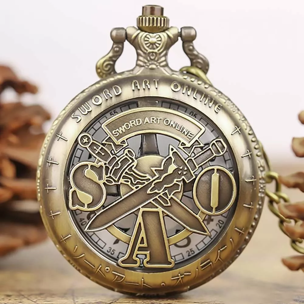 Sword Art Online Reloj de Bolsillo Vintage Collar