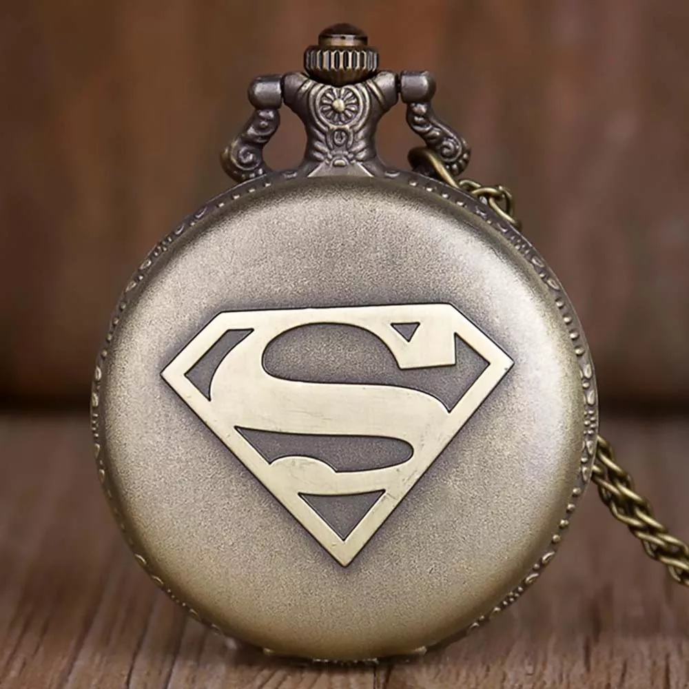 DC Superman Reloj de Bolsillo Vintage Collar