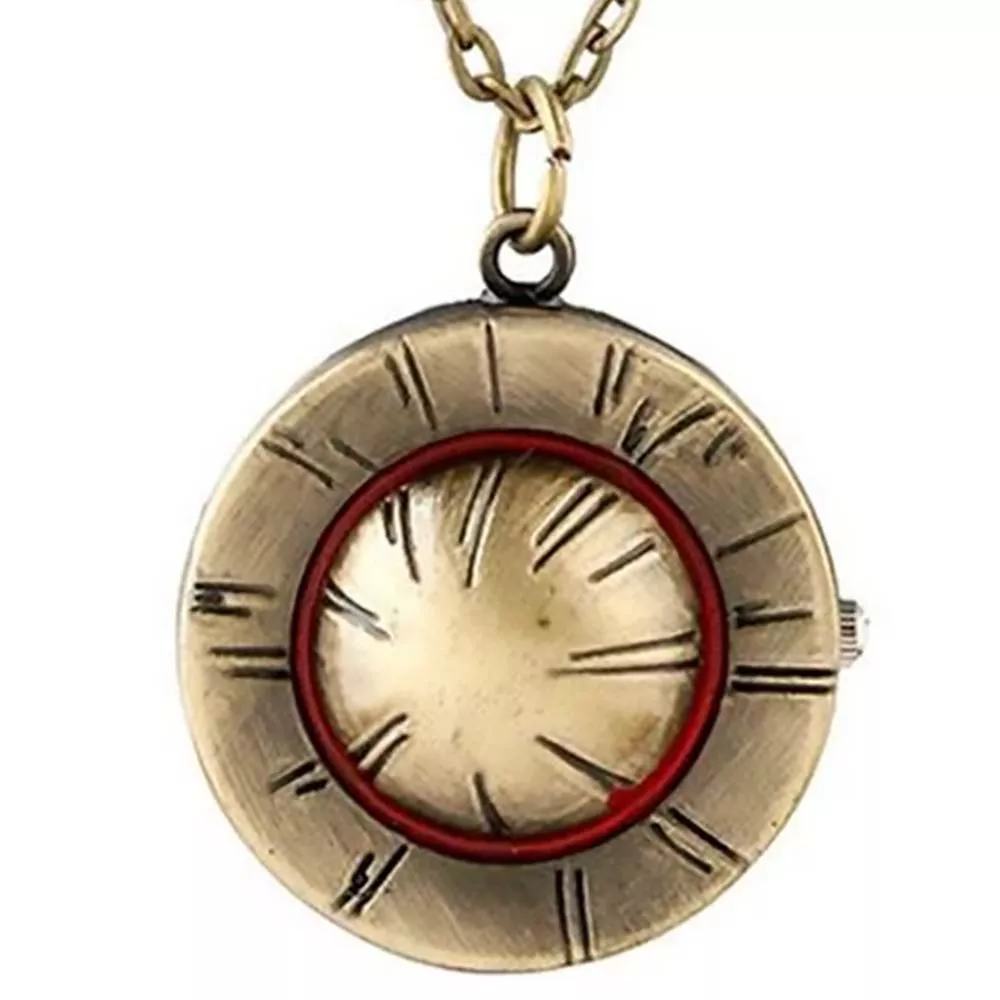 One Piece Sombrero Luffy Reloj de Bolsillo Vintage Collar