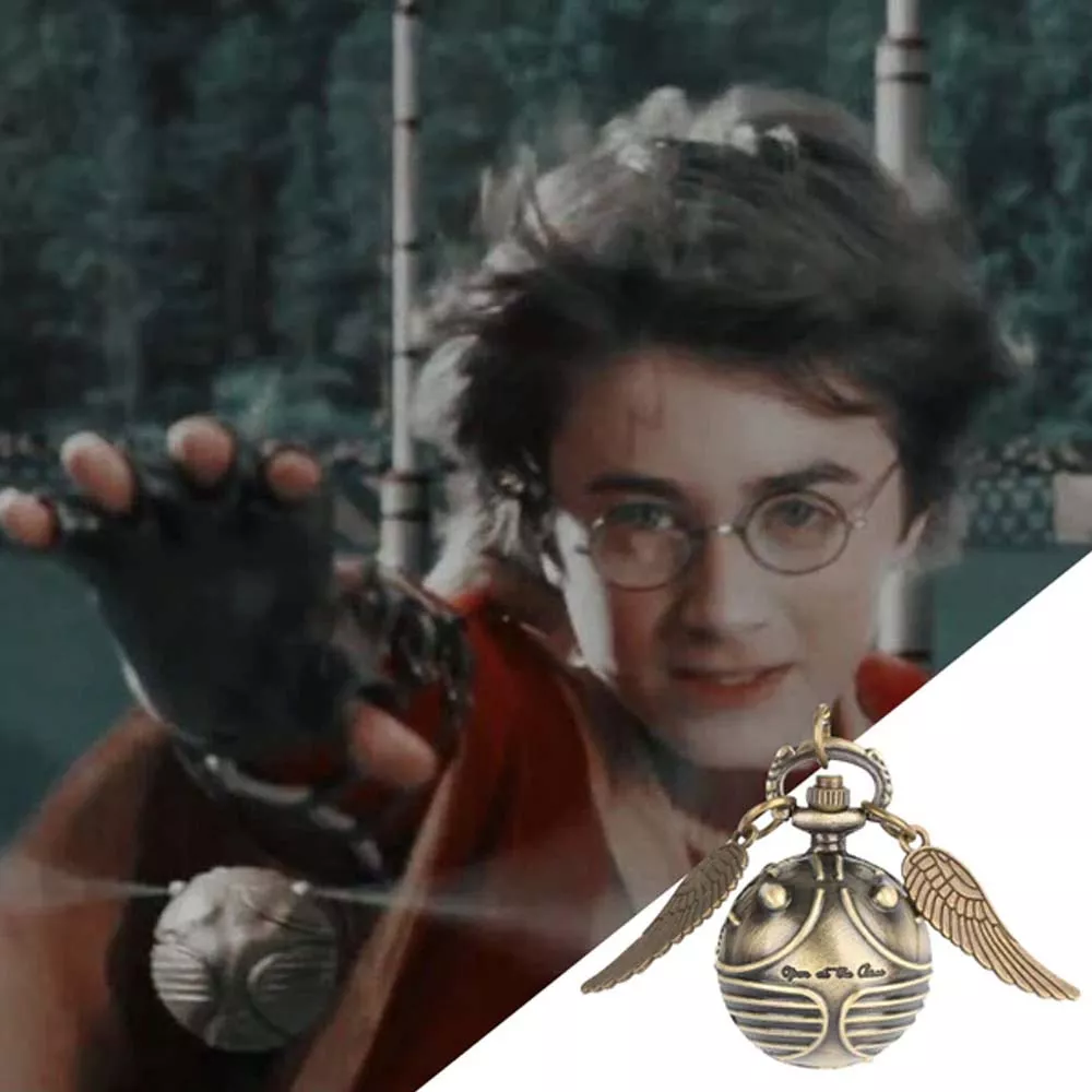 Harry Potter Snitch Dorada Reloj de Bolsillo Vintage Collar M3