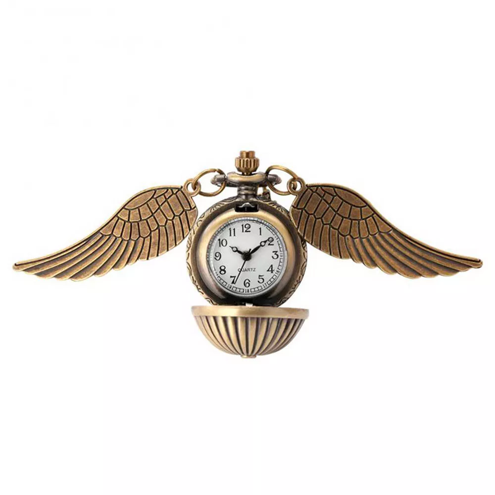Harry Potter Snitch Dorada Reloj de Bolsillo Vintage Collar M7