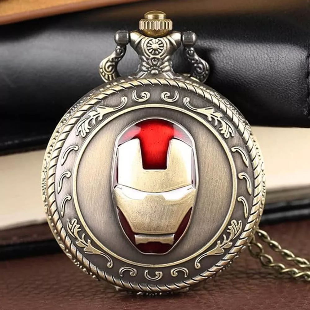 Iron Man Reloj de Bolsillo Vintage Collar
