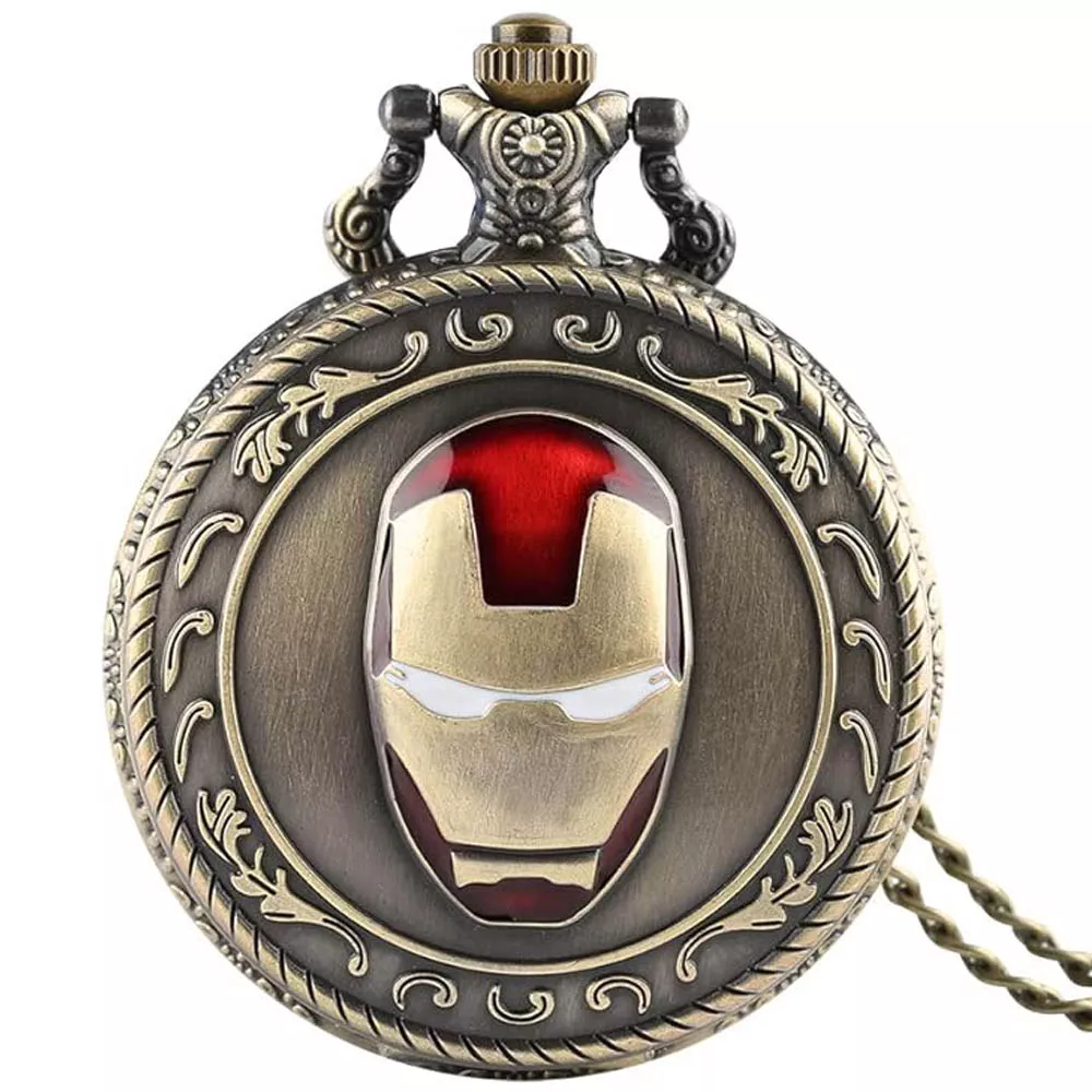 Iron Man Reloj de Bolsillo Vintage Collar