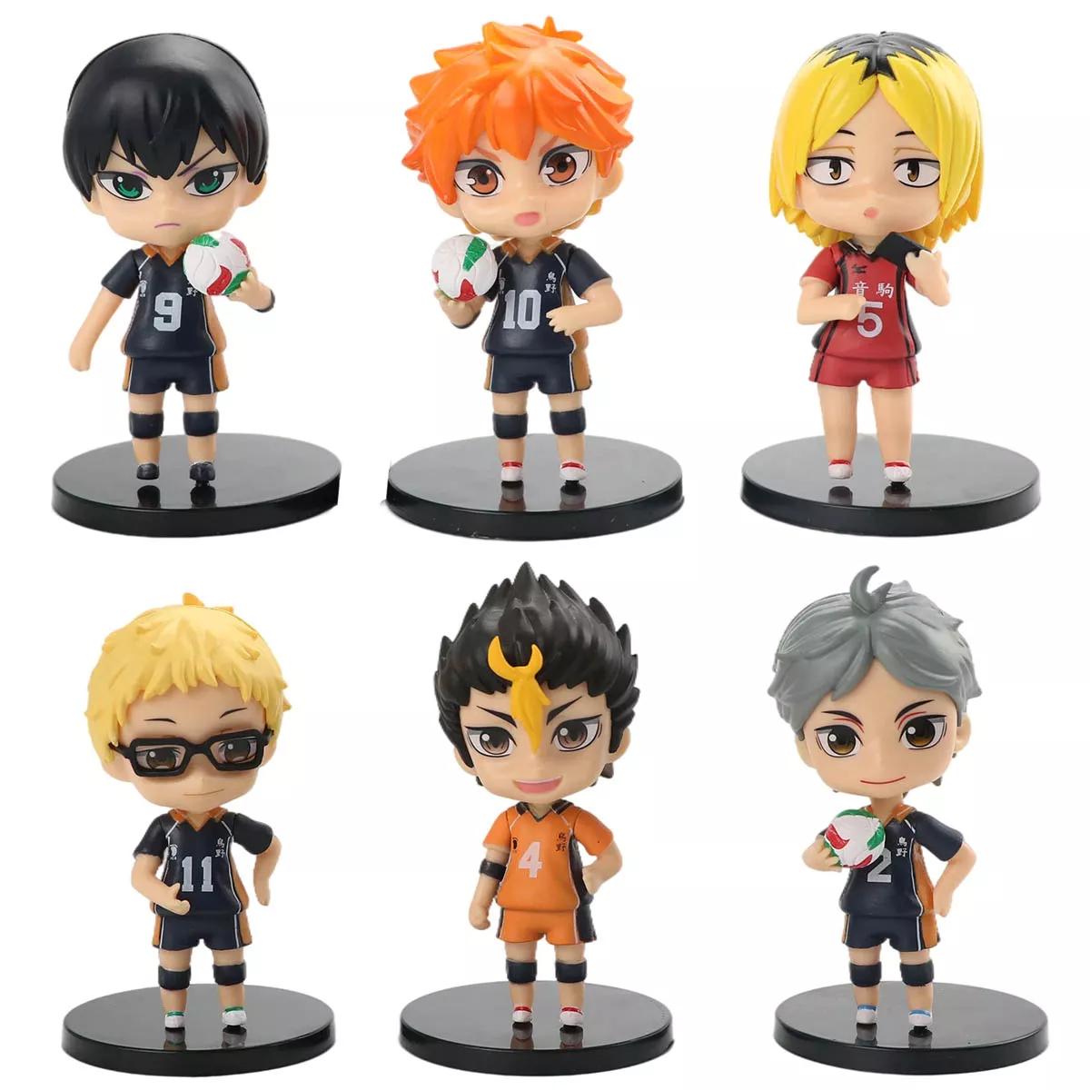 Haikyu Figuras Set 6 Pz. 10cm PVC Precio x Unidad