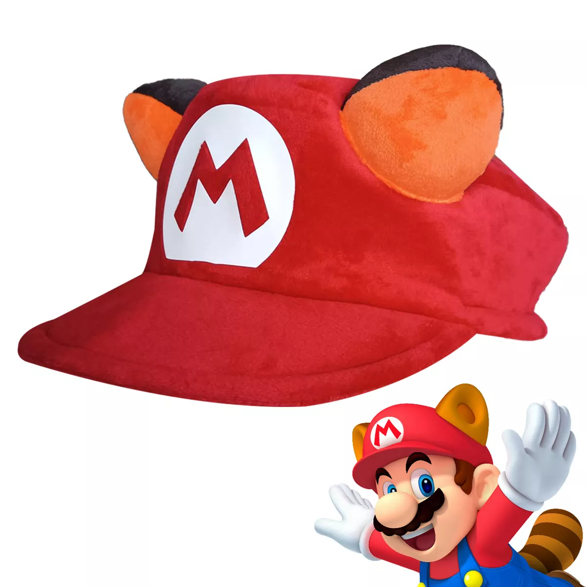 Super Mario Bros Sombrero Con Orejitas Tela Peluche