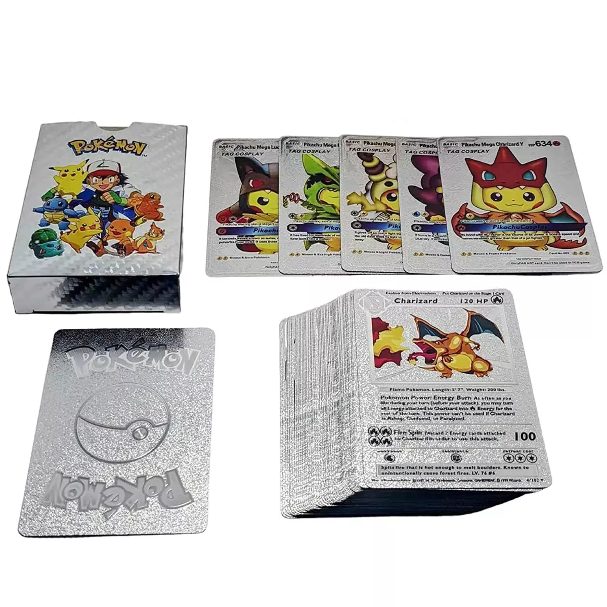 Pokemon Cartas Plateadas Vmax GX Caja 50 unidades