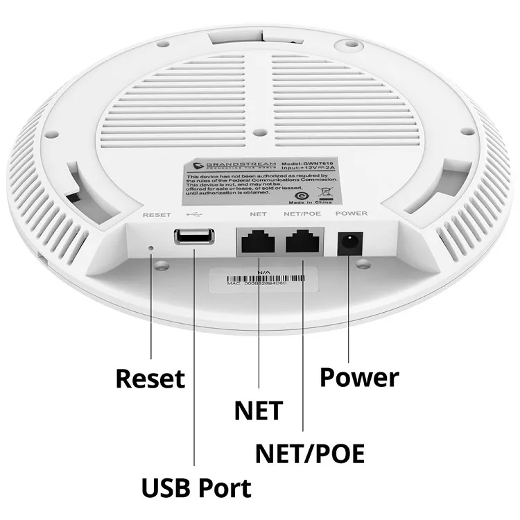 PUNTO DE ACCESO GWN7630 WIFI 802.11AC WAVE-2 CON TECNOLOGÍA MU-MIMO 4×4:4 PARA EMPRESAS GWN7630