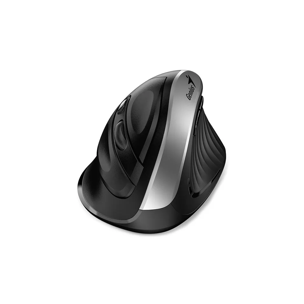 MOUSE WIRELESS GENIUS ERGO 8250 SILVER   VERTICAL   SILENCIO   RF 2 4GHZ   PILA AA X 1