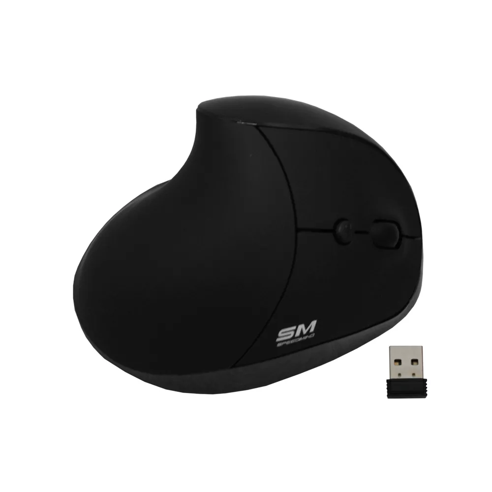 MOUSE WIRELESS SPEEDMIND SMMOU10 VERTICAL   RECARGABLE   6 BOTONES   ERGONOMICO   NEGRO   BAT  LITIO